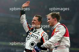 16.12.2007 Wembley, England,  Mattias Ekstrom (SWE) wins, Michael Schumacher (GER) finishes 2nd - Race of Champions 2007