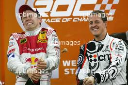 16.12.2007 Wembley, England,  Mattias Ekstrom (SWE) wins, Michael Schumacher (GER) finishes 2nd - Race of Champions 2007