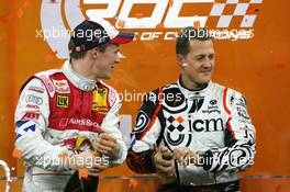 16.12.2007 Wembley, England,  Mattias Ekstrom (SWE) wins, Michael Schumacher (GER) finishes 2nd - Race of Champions 2007