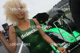 05.10.2008 Zandvoort, The Netherlands,  Grid Girl of Adam Carroll (IRL), driver of A1 Team Ireland - A1GP World Cup of Motorsport 2008/09, Round 1, Zandvoort, Sunday Race 1 - Copyright A1GP - Free for editorial usage