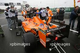 05.10.2008 Zandvoort, The Netherlands,  Car of Jeroen Bleekemolen (NED), driver of A1 Team Netherlands om the grid - A1GP World Cup of Motorsport 2008/09, Round 1, Zandvoort, Sunday Race 1 - Copyright A1GP - Free for editorial usage