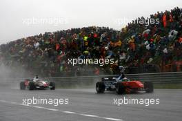 05.10.2008 Zandvoort, The Netherlands,  Adrian Zaugg (RSA), driver of A1 Team South Africa leds Fabio Onidi  (ITA), driver of A1 Team Italy - A1GP World Cup of Motorsport 2008/09, Round 1, Zandvoort, Sunday Race 1 - Copyright A1GP - Free for editorial usage
