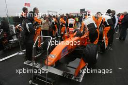 05.10.2008 Zandvoort, The Netherlands,  Car of Jeroen Bleekemolen (NED), driver of A1 Team Netherlands on the grid - A1GP World Cup of Motorsport 2008/09, Round 1, Zandvoort, Sunday Race 1 - Copyright A1GP - Free for editorial usage