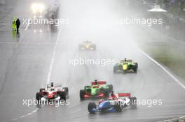 05.10.2008 Zandvoort, The Netherlands,  Charlie Kimball (USA), driver of A1 Team USA leads Daniel Morad (LEB), driver of A1 Team Lebanon and Filipe Albuquerque (POR), driver of A1 Team Portugal - A1GP World Cup of Motorsport 2008/09, Round 1, Zandvoort, Sunday Race 2 - Copyright A1GP - Free for editorial usage