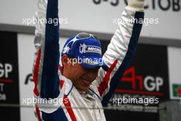 05.10.2008 Zandvoort, The Netherlands,  Podium, Loic Duval (FRA), driver of A1 Team France - A1GP World Cup of Motorsport 2008/09, Round 1, Zandvoort, Sunday Race 2 - Copyright A1GP - Free for editorial usage
