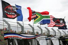 04.10.2008 Zandvoort, The Netherlands,  Flags on the pitwall - A1GP World Cup of Motorsport 2008/09, Round 1, Zandvoort, Saturday - Copyright A1GP - Free for editorial usage