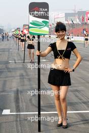 09.11.2008 Chengdu, China,  Grid girl - A1GP World Cup of Motorsport 2008/09, Round 2, Chengdu, Sunday Race 1 - Copyright A1GP - Free for editorial usage