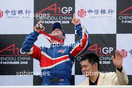 09.11.2008 Chengdu, China,  Danny Watts (GBR), driver of A1 Team Great Britain, 3rd in the sprint race - A1GP World Cup of Motorsport 2008/09, Round 2, Chengdu, Sunday Race 1 - Copyright A1GP - Free for editorial usage