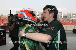 09.11.2008 Chengdu, China,  Adam Carroll (IRL), driver of A1 Team Ireland and Niall Quinn (IRL), driver of A1 Team Ireland - A1GP World Cup of Motorsport 2008/09, Round 2, Chengdu, Sunday Race 1 - Copyright A1GP - Free for editorial usage