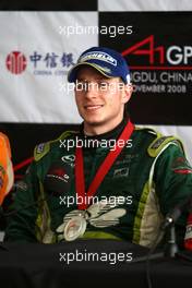 09.11.2008 Chengdu, China,  Press conference, Adam Carroll (IRL), driver of A1 Team Ireland - A1GP World Cup of Motorsport 2008/09, Round 2, Chengdu, Sunday Race 2 - Copyright A1GP - Free for editorial usage