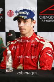 09.11.2008 Chengdu, China,  Press conference, Filipe Albuquerque (POR), driver of A1 Team Portugal - A1GP World Cup of Motorsport 2008/09, Round 2, Chengdu, Sunday Race 2 - Copyright A1GP - Free for editorial usage