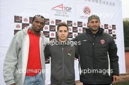 06.11.2008 Chengdu, China,  Rodrigues, Felipe Guimaraes (BRA), driver of A1 Team Brazil and Danielson at the Chengdu Blades training ground for a friendly football match - A1GP World Cup of Motorsport 2008/09, Round 2, Chengdu, Thursday - Copyright A1GP - Free for editorial usage