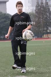 06.11.2008 Chengdu, China,  Marco Andretti (USA), driver of A1 Team USA at the Chengdu Blades training ground for a friendly football match - A1GP World Cup of Motorsport 2008/09, Round 2, Chengdu, Thursday - Copyright A1GP - Free for editorial usage
