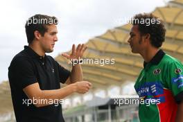 21.11.2008 Kuala Lumpur, Malaysia,  David Garza (MEX), driver of A1 Team Mexico, Adrian Zaugg (RSA), driver of A1 Team South Africa  - A1GP World Cup of Motorsport 2008/09, Round 3, Sepang, Friday - Copyright A1GP - Free for editorial usage