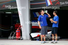 21.11.2008 Kuala Lumpur, Malaysia,  Loic Duval (FRA), driver of A1 Team France, Nicolas Prost (FRA), driver of A1 Team France  - A1GP World Cup of Motorsport 2008/09, Round 3, Sepang, Friday - Copyright A1GP - Free for editorial usage