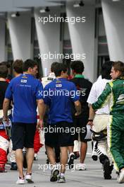 21.11.2008 Kuala Lumpur, Malaysia,  Loic Duval (FRA), driver of A1 Team France, Nicolas Prost (FRA), driver of A1 Team France  - A1GP World Cup of Motorsport 2008/09, Round 3, Sepang, Friday - Copyright A1GP - Free for editorial usage