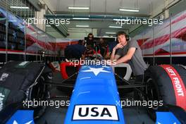 21.11.2008 Kuala Lumpur, Malaysia,  Marco Andretti (USA), driver of A1 Team USA, John R Hildebrand Jr  (USA), driver of A1 Team USA  - A1GP World Cup of Motorsport 2008/09, Round 3, Sepang, Friday Practice - Copyright A1GP - Free for editorial usage