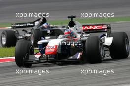 23.11.2008 Kuala Lumpur, Malaysia,  Loic Duval (FRA), driver of A1 Team France, Earl Bamber (NZL), driver of A1 Team New Zealand  - A1GP World Cup of Motorsport 2008/09, Round 3, Sepang, Sunday Race 1 - Copyright A1GP - Free for editorial usage