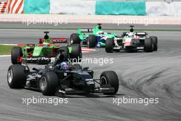 23.11.2008 Kuala Lumpur, Malaysia,  Earl Bamber (NZL), driver of A1 Team New Zealand, Filipe Albuquerque (POR), driver of A1 Team Portugal - A1GP World Cup of Motorsport 2008/09, Round 3, Sepang, Sunday Race 1 - Copyright A1GP - Free for editorial usage