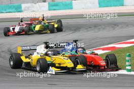 23.11.2008 Kuala Lumpur, Malaysia,  Fairuz Fauzy (MAL), driver of A1 Team Malaysia and Adrian Zaugg (RSA), driver of A1 Team South Africa - A1GP World Cup of Motorsport 2008/09, Round 3, Sepang, Sunday Race 1 - Copyright A1GP - Free for editorial usage