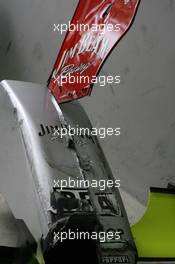 23.11.2008 Kuala Lumpur, Malaysia,  damaged front nose cone - A1GP World Cup of Motorsport 2008/09, Round 3, Sepang, Sunday Race 2 - Copyright A1GP - Free for editorial usage