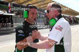 22.11.2008 Kuala Lumpur, Malaysia,  Dave O'Neill and Mark Gallagher (IRL), Seat Holder of A1 Team Ireland celebrate pole - A1GP World Cup of Motorsport 2008/09, Round 3, Sepang, Saturday Practice - Copyright A1GP - Free for editorial usage