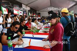 22.11.2008 Kuala Lumpur, Malaysia,  Autograph session  - A1GP World Cup of Motorsport 2008/09, Round 3, Sepang, Saturday - Copyright A1GP - Free for editorial usage
