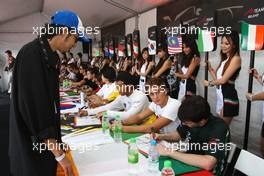 22.11.2008 Kuala Lumpur, Malaysia,  Autograph session - A1GP World Cup of Motorsport 2008/09, Round 3, Sepang, Saturday - Copyright A1GP - Free for editorial usage