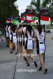 23.11.2008 Kuala Lumpur, Malaysia,  Grid girl - A1GP World Cup of Motorsport 2008/09, Round 3, Sepang - A1GP - Free for editorial usage - Copyright A1GP - Free for editorial usage