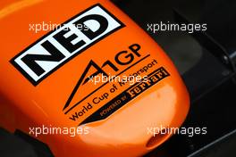 09.0809.2008, Donington Park, England Nose cone of the A1 Team Netherlands - A1GP New 'Powered by Ferrari' Car 2008/09 testing - Copyright A1GP - Copyrigt Free for editorial usage - Please Credit: A1GP