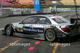 11.04.2008 Hockenheim, Germany,  Bruno Spengler (CDN), Team HWA AMG Mercedes, AMG Mercedes C-Klasse, leaving the pits - DTM 2008 at Hockenheimring