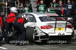 11.04.2008 Hockenheim, Germany,  Practice pitstop of Tom Kristensen (DNK), Audi Sport Team Abt Sportsline, Audi A4 DTM - DTM 2008 at Hockenheimring