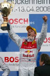 13.04.2008 Hockenheim, Germany,  Podium, Mattias Ekström (SWE), Audi Sport Team Abt Sportsline, Portrait (1st) - DTM 2008 at Hockenheimring