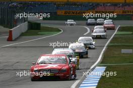 13.04.2008 Hockenheim, Germany,  Gary Paffett (GBR), Persson Motorsport AMG Mercedes, AMG-Mercedes C-Klasse, leads Oliver Jarvis (GBR), Audi Sport Team Phoenix, Audi A4 DTM, Martin Tomczyk (GER), Audi Sport Team Abt Sportsline, Audi A4 DTM - DTM 2008 at Hockenheimring