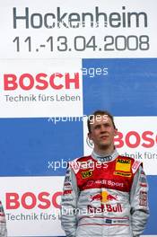 13.04.2008 Hockenheim, Germany,  Podium, Mattias Ekström (SWE), Audi Sport Team Abt Sportsline, Portrait (1st) - DTM 2008 at Hockenheimring