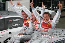13.04.2008 Hockenheim, Germany,  Tom Kristensen (DEN), Audi Sport Team Abt Audi A4 DTM 2008, Mattias Ekstroem (SWE), Audi Sport Team Abt Sportsline, Audi A4 DTM, Timo Scheider (GER), Audi Sport Team Abt, Audi A4 DTM - DTM 2008 at Hockenheimring