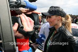 13.04.2008 Hockenheim, Germany,  Cora Schumacher (GER), wife of Ralf Schumacher (GER), on the grid - DTM 2008 at Hockenheimring