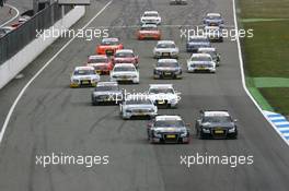 13.04.2008 Hockenheim, Germany,  Mattias Ekstroem (SWE), Audi Sport Team Abt Sportsline, Audi A4 DTM leads Timo Scheider (GER), Audi Sport Team Abt, Audi A4 DTM - DTM 2008 at Hockenheimring