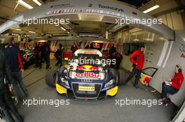 18.04.2008 Oschersleben, Germany,  Garage of Martin Tomczyk (GER), Audi Sport Team Abt Sportsline, Audi A4 DTM - DTM 2008 at Motopark Oschersleben