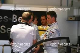 02.05.2008 Scarperia, Italy,  Ralf Schumacher (GER), Muecke Motorsport AMG Mercedes, AMG Mercedes C-Klasse and Michael Schauer (GER), race engineer of Ralf Schumacher (GER) - DTM 2008 at Mugello