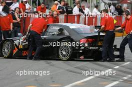 02.05.2008 Scarperia, Italy,  Timo Scheider (GER), Audi Sport Team Abt, Audi A4 DTM pushed back to garage - DTM 2008 at Mugello