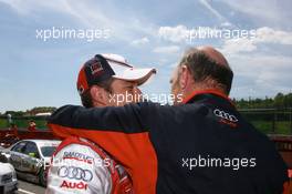 03.05.2008 Scarperia, Italy,  Timo Scheider (GER), Audi Sport Team Abt, Audi A4 DTM and Wolfgang Ullrich (AUT), Audi, Motorsport chief - DTM 2008 at Mugello