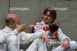 04.05.2008 Scarperia, Italy,  Alexandre Premat (FRA), Audi Sport Team Phoenix, Audi A4 DTM and Markus Winkelhock (GER), Audi Sport Team Rosberg, Audi A4 DTM - DTM 2008 at Mugello