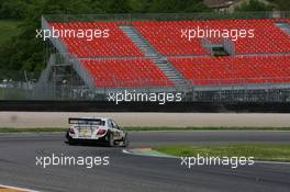 04.05.2008 Scarperia, Italy,  Jamie Green (GBR), Team HWA AMG Mercedes, AMG Mercedes C-Klasse in front of empty grand stands - DTM 2008 at Mugello