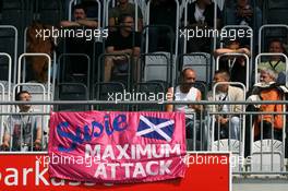 17.05.2008 Klettwitz, Germany,  Fan flag for Susie Stoddart (GBR), Persson Motorsport AMG Mercedes - DTM 2008 at Lausitzring