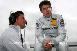 18.05.2008 Klettwitz, Germany,  Paul di Resta (GBR), Team HWA AMG Mercedes, Portrait, with his race engineer Axel Randolph (GER) - DTM 2008 at Lausitzring