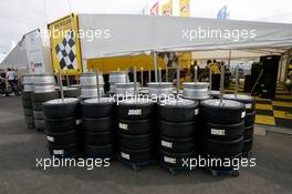27.06.2008 Nürnberg, Germany,  Dunlop tires ready to go - DTM 2008 at Norisring