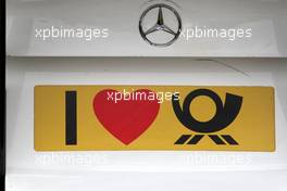 13.07.2008 Zandvoort, The Netherlands,  The two ladies in the DTM have customized Deutsche Post signs at the rear of their cars. Apparently they love the Deutsche post! Here the car of Susie Stoddart (GBR), Persson Motorsport AMG Mercedes, AMG Mercedes C-Klasse - DTM 2008 at Circuit Park Zandvoort