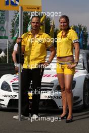 27.07.2008 Nürburg, Germany,  DTM Nürburgring introduced a new phenonemon: the grid couple! Here the couple of Susie Stoddart (GBR), Persson Motorsport AMG Mercedes, AMG Mercedes C-Klasse - DTM 2008 at Nürburgring