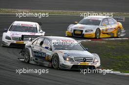 27.07.2008 Nürburg, Germany,  Bruno Spengler (CDN), Team HWA AMG Mercedes, AMG Mercedes C-Klasse, leads Susie Stoddart (GBR), Persson Motorsport AMG Mercedes, AMG Mercedes C-Klasse, Oliver Jarvis (GBR), Audi Sport Team Phoenix, Audi A4 DTM - DTM 2008 at Nürburgring